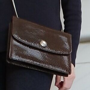 Genuine brown Snakeskin Purse-Satchel-Handbag